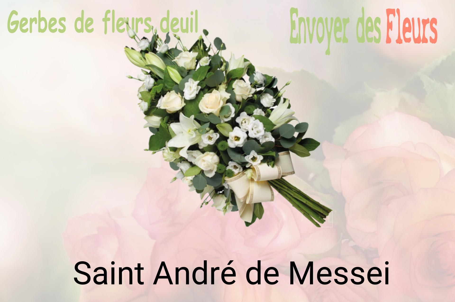 Gerbe de fleurs de deuil livrée à Saint-André-de-Messei